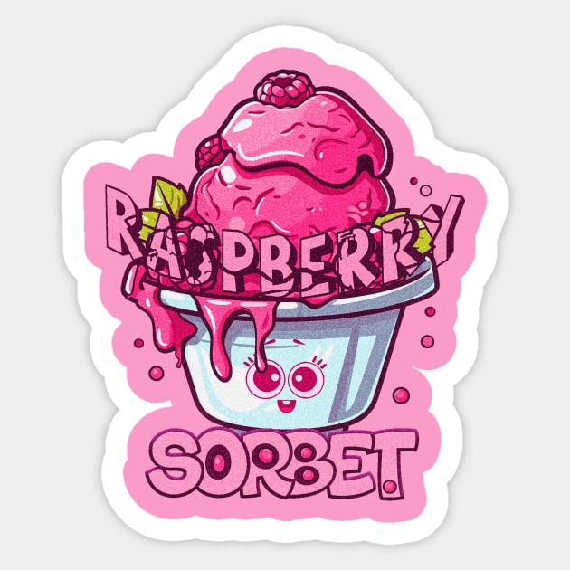 raspberry sorbet in pink Sticker by nowsadmahi